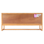 Coastal Rattan 4-Door Sideboard, Rubberwood Frame, 76"W, Fully Assembled