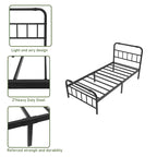 Heavy Duty Metal Platform Steel Slat Mattress Foundation